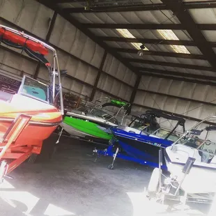 Inside the service shop.