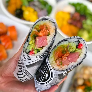 food, sushi and sashimi