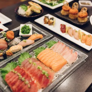 food, sushi and sashimi, sushi, sashimi