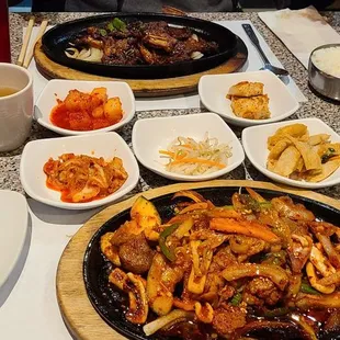Short ribs, squid and pork bulgogi