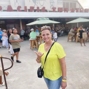 My beautiful mother about to enjoy the show with us.