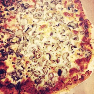 Garlic and mushroom pizza