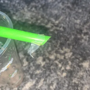 Plastic I found at the bottom of my drink