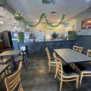 interior, sushi and sashimi