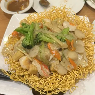 43. Assorted Seafood Stir Fried Flat Rice Noodles