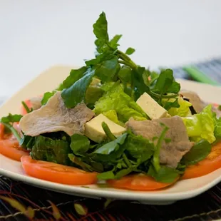 Fresh Local Watercress Tofu Salad