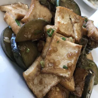 Tofu and Eggplant Rice Plate