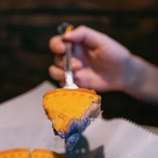 Dessert: Mochi &amp; ube filled pastry!