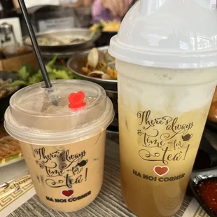 sea salt jasmine green tea &amp; vietnamese iced coffee