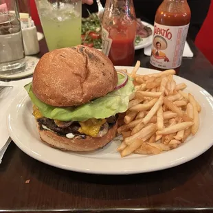 Burgers and fries