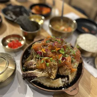 3. Marinated Whole Crab (Medium) with salmon