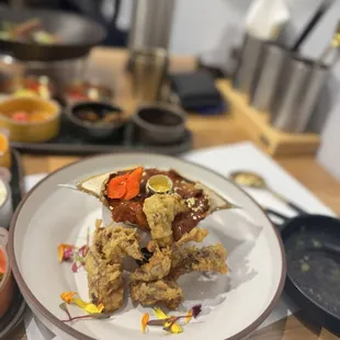 Chef's special spicy crab bowl.