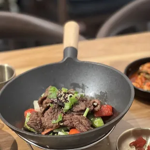 Iron skillet cooked!!! The wagyu ribs!!! This is a game changer..