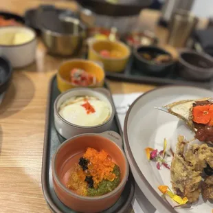 Came with spicy crab bowl, all the tobicos and half way cooked egg and Mentaiko!