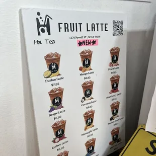 Fruit latte! New March 2025