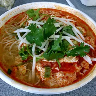 Bun Rieu (crab tomato soup)