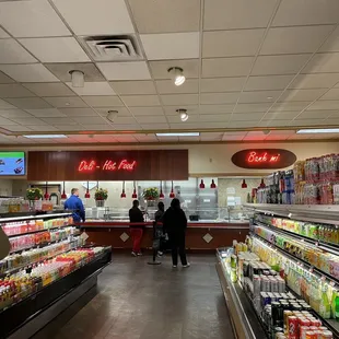 customers in a grocery store