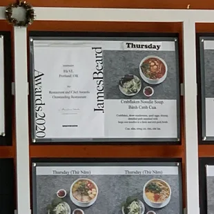 Thursday serving crab flake noodle