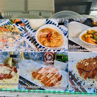 a variety of food items