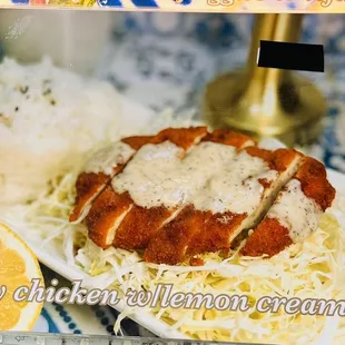 a close up of a plate of food