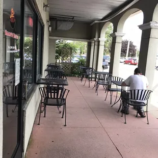 outside