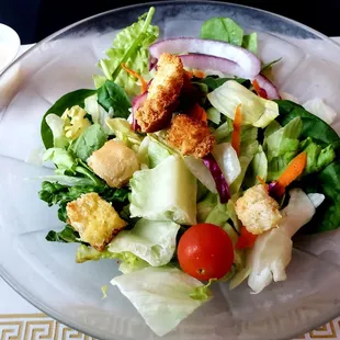 Salad waiting for you when you're seated