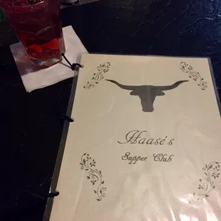 Menu cover