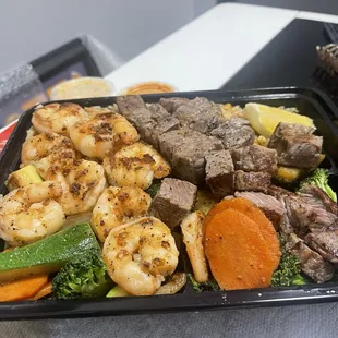 Steak and shrimp combo with fried rice - $50