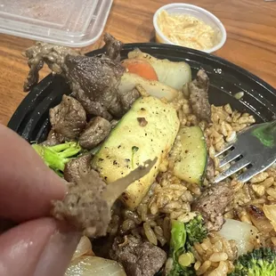 Weird bone or wood stick in the meat?