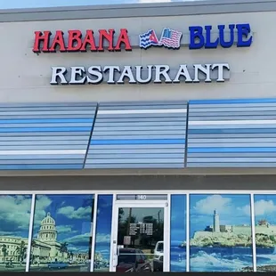 the front of the restaurant