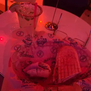 Cuban sandwich and spicy margarita