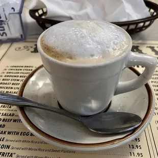 a cup of cappuccino