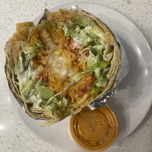Avocado burrito