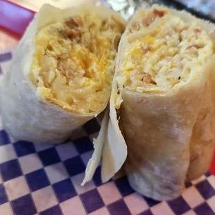 Bacon breakfast burrito