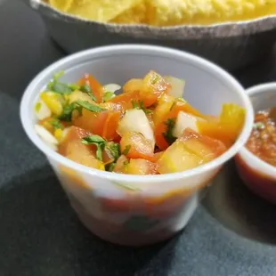 Pico de gallo, and salsa.