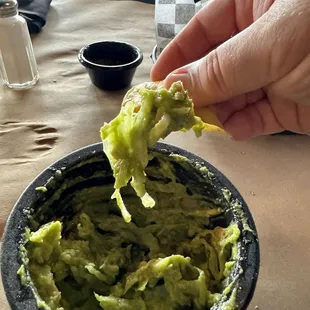 &quot;Guacamole&quot; with shredded lettuce