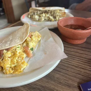 Breakfast migas taco +