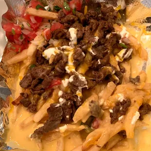 An order of the Asada Fries! Delicious!!! The cheese is nice and smooth and the meat was tender.