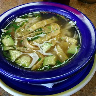 Wonderful Chicken Tortilla Soup here. Next time, I'm going to get a big bowl. :)