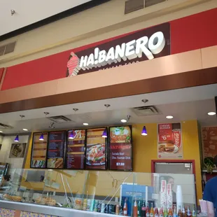 the front of the restaurant