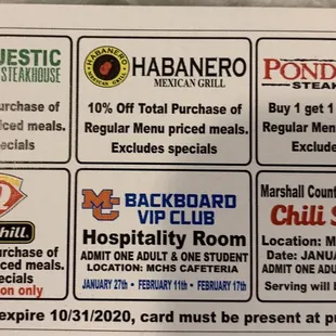 Discount card that was not honored