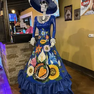 Larger than life day of the dead art.