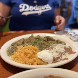Chile Verde Plate juicy meat