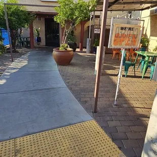 Outside seating area