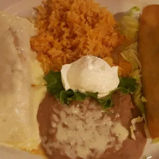 1. Cheese Enchilada and Hard Shell Taco Combination