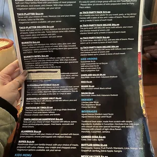 Food menu