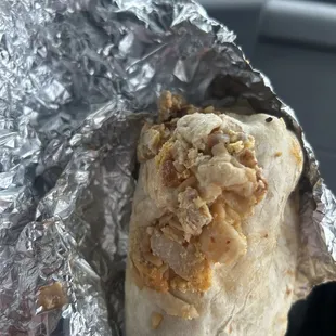Bacon breakfast burrito