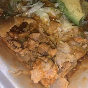 Shredded Chicken Enchiladas