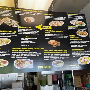 Right half of their menu