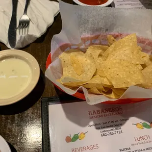 Chips and cheese dip